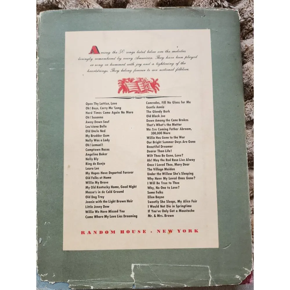 1947, Treasure of Stephen Foster, antique music book
